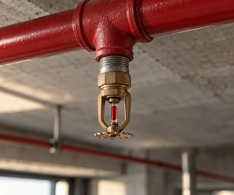Sprinkler başlığı ve sulu söndürme borulaması